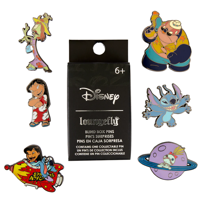 Disney - Loungefly Lilo & Stitch Characters Blind Box Blind Box Pins.
