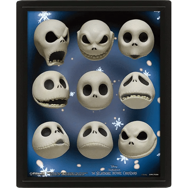 Disney - A Nightmare Before Christmas Jack Expressions Framed 3D Lenticular Poster