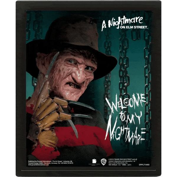 A Nightmare On Elm Street - Chains Framed 3D Lenticular Poster