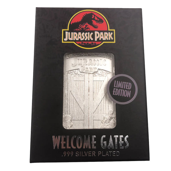 Jurassic Park - Welcome Gates .999 Silver Plated Ingot