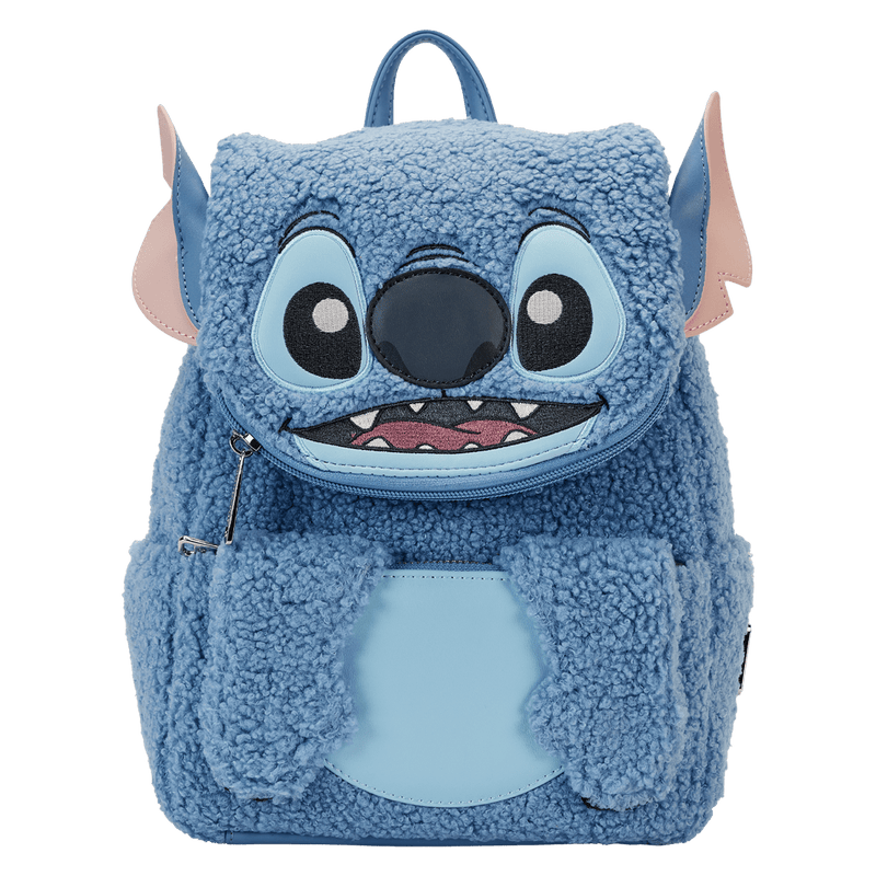 Disney - Loungefly Lilo and Stitch Plush Pocket Mini Backpack