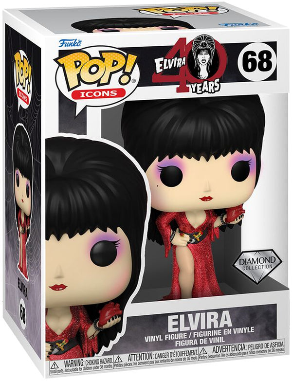 Pop! Icon: Elvira 40th Pop! Vinyl Figure - Elvira Diamond Collection