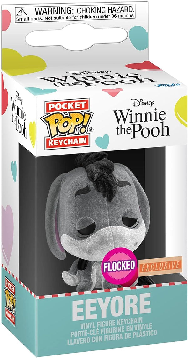 Pocket Pop! Keychain: Disney Winnie The Pooh - Flocked Eeyore
