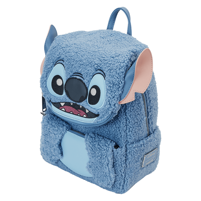 Disney - Loungefly Lilo and Stitch Plush Pocket Mini Backpack