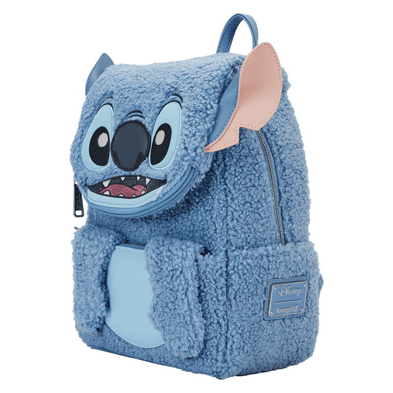 Disney - Loungefly Lilo and Stitch Plush Pocket Mini Backpack