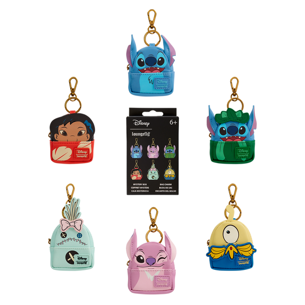 Disney - Loungefly Lilo and Stitch Mystery Mini Backpack Keychain Bag Clip