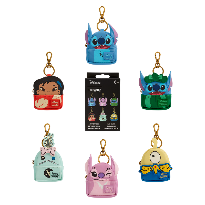 Disney - Loungefly Lilo and Stitch Mystery Mini Backpack Keychain Bag Clip