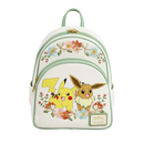 Pokemon - Loungefly Pikachu and Eevee Floral Mini Backpack