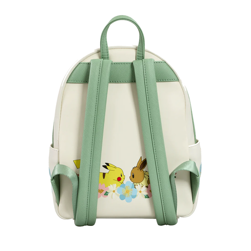 Pokemon - Loungefly Pikachu and Eevee Floral Mini Backpack