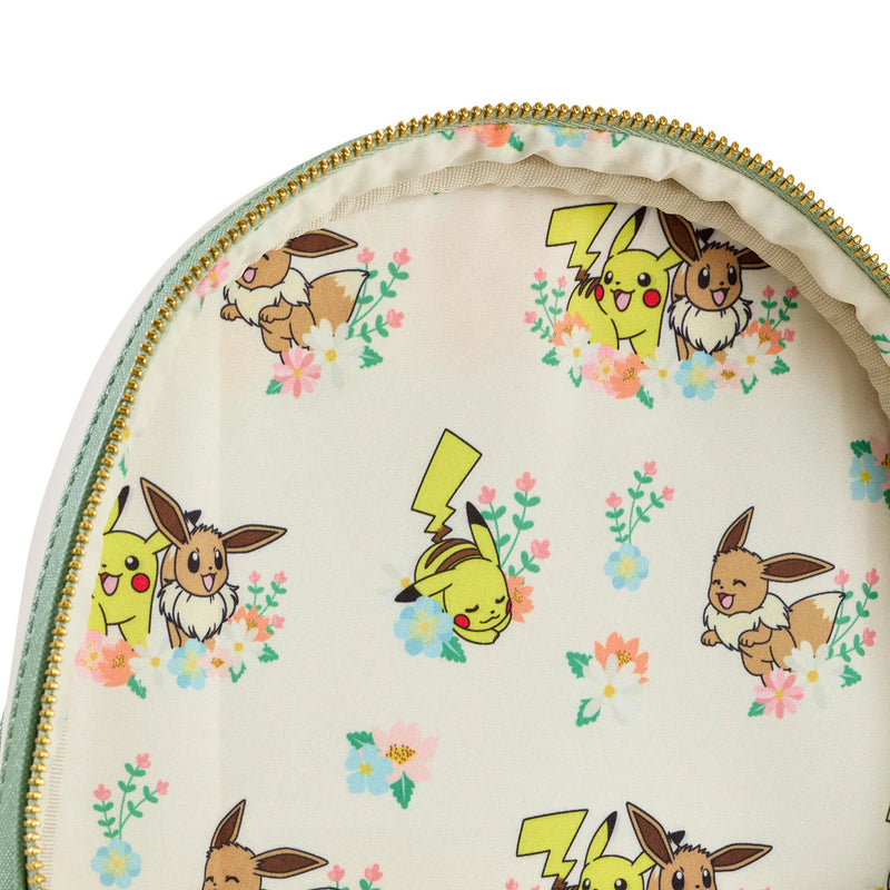 Pokemon - Loungefly Pikachu and Eevee Floral Mini Backpack