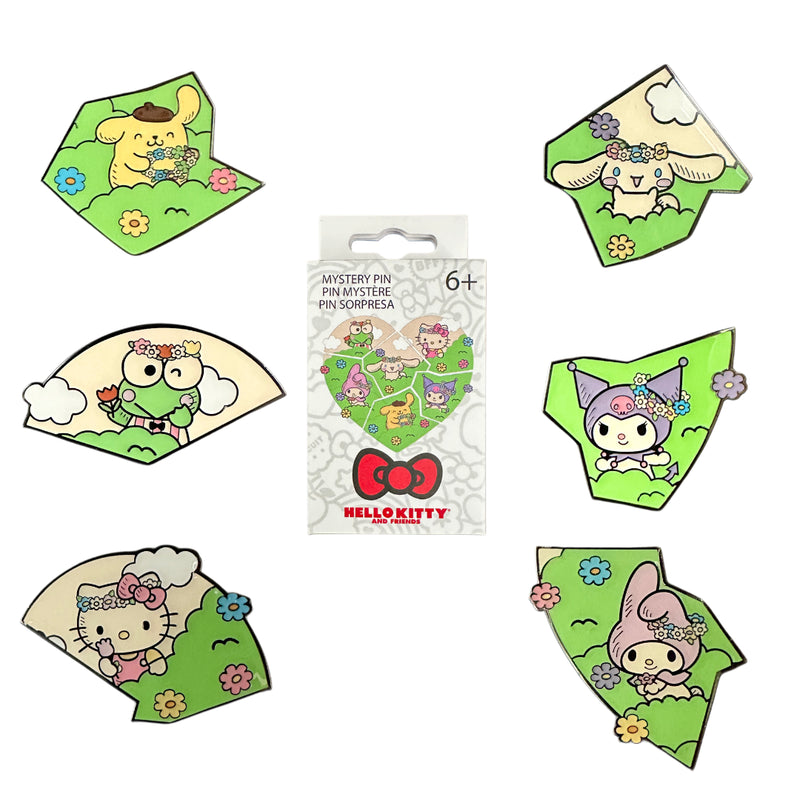 Sanrio - Loungefly Hello Kittyand Friends Flower Crown Heart Puzzle Blind Box Enamel Pin