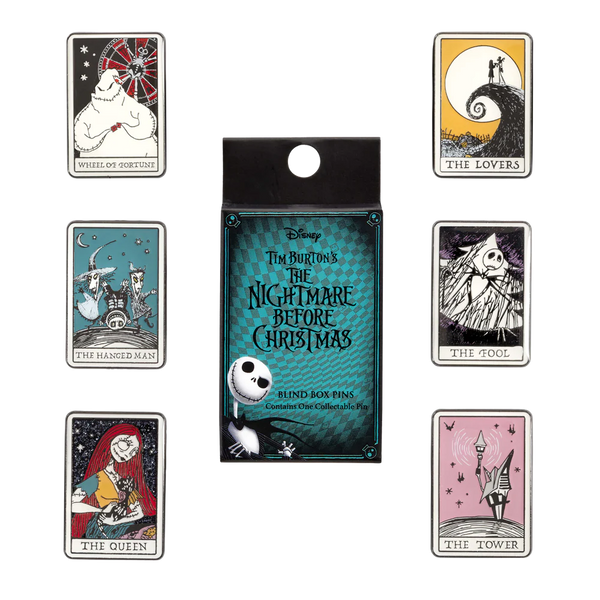 Disney - Loungefly Nightmare Before Christmas Tarot Card Blind Box Pins.