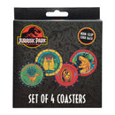Jurassic Park - Set of 4 Printed Metal Drinks Coasters