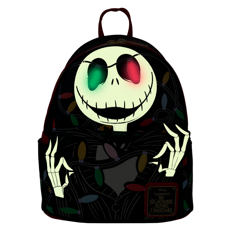Disney - Loungefly The Nightmare Before Christmas Smiling Jack Skellington Light Up Mini Backpack
