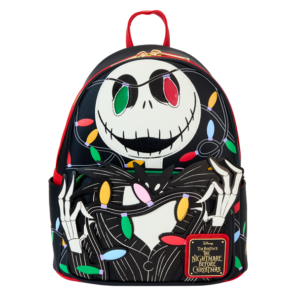 Disney - Loungefly The Nightmare Before Christmas Smiling Jack Skellington Light Up Mini Backpack