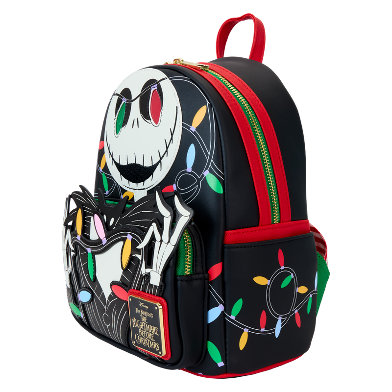 Disney - Loungefly The Nightmare Before Christmas Smiling Jack Skellington Light Up Mini Backpack