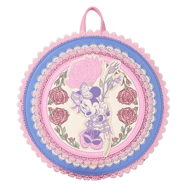 Disney - Loungefly Minnie Mouse Floral and Lace Mini Backpack