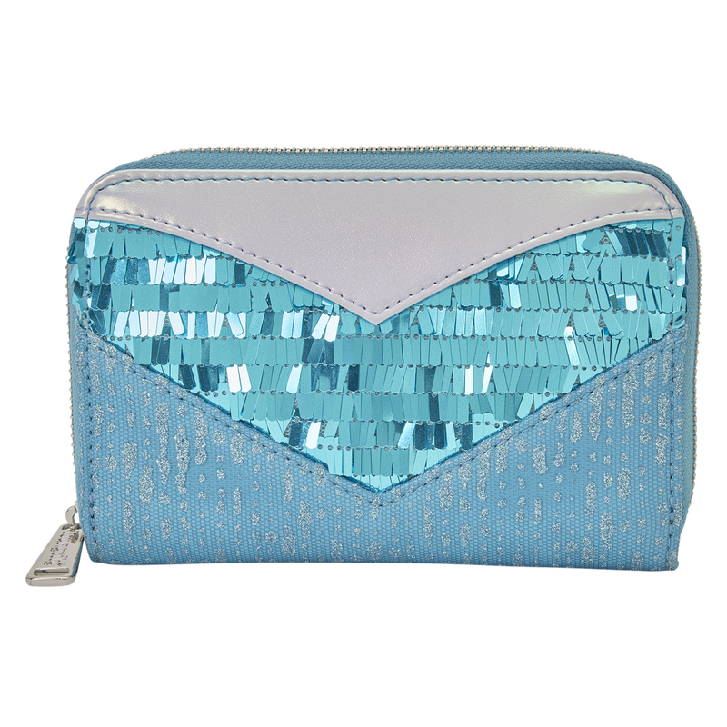 Disney - Loungefly Frozen Princess Elsa Glitter Sequin Zip Around Purse