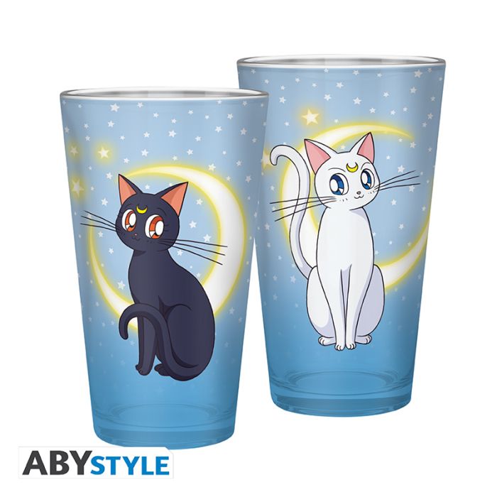 Sailor Moon - Luna & Artemis Large Glass