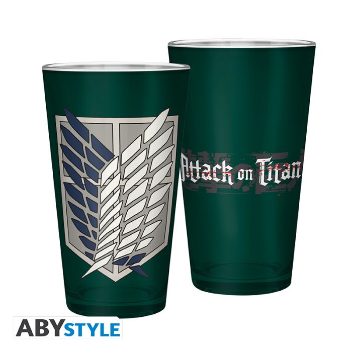 Attack On Titan Scout Symbol Pint-Glas – 500 Ml, Farbig Bedruckt, In Geschenkbox