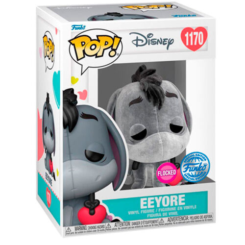 Pop! Disney: Winnie The Pooh Pop! Vinyl Figure - Eeyore w/Heart Flocked