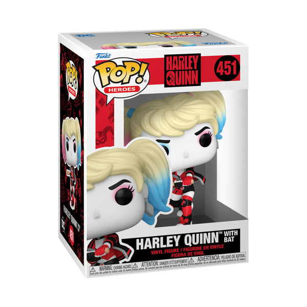 Pop! Heroes: Harley Quinn Pop! Vinyl Figure - Harley w/Bat