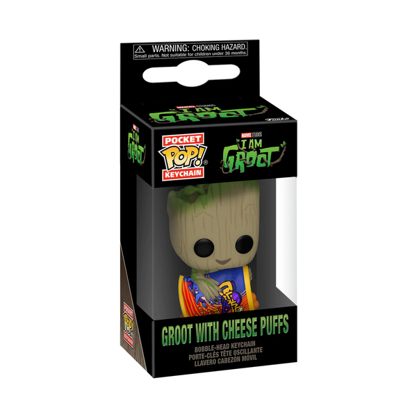 Pocket Pop! Keychain: I Am Groot - Groot with Cheese Puffs