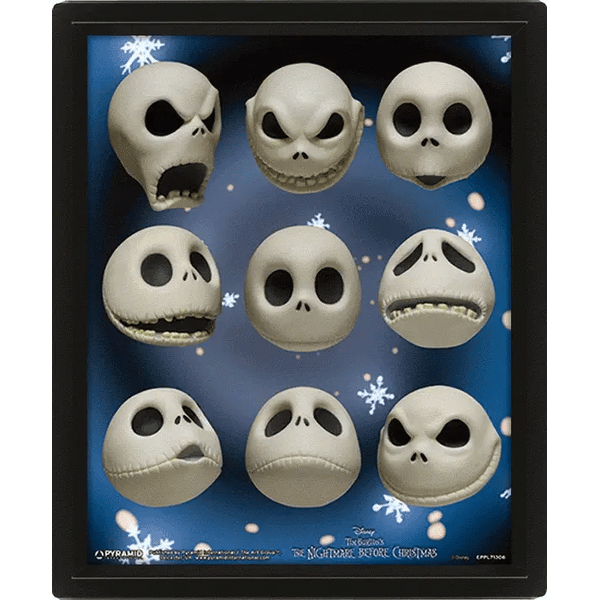 Disney - The Nightmare Before Christmas Jack Expressions Framed 3D Lenticular Poster