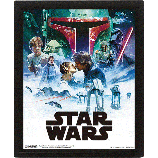 Star Wars - Episode IV & V Framed 3D Lenticular Poster