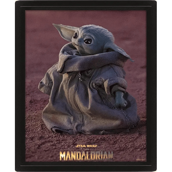 Star Wars - The Mandalorian Grogu Framed 3D Lenticular Poster