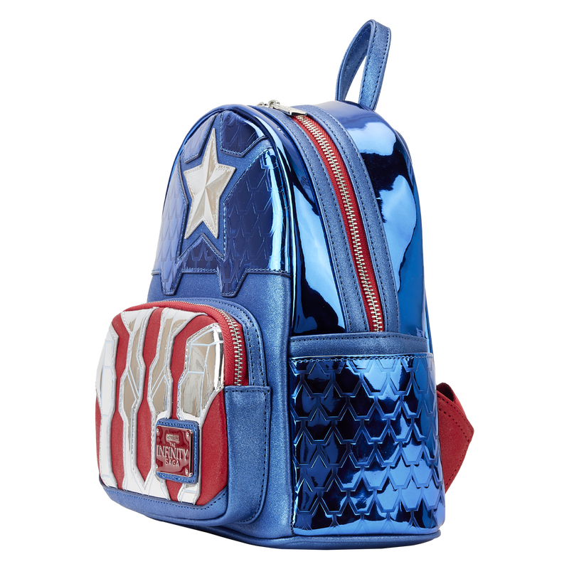 Marvel Loungefly Shine Captain America Cosplay Mini Backpack
