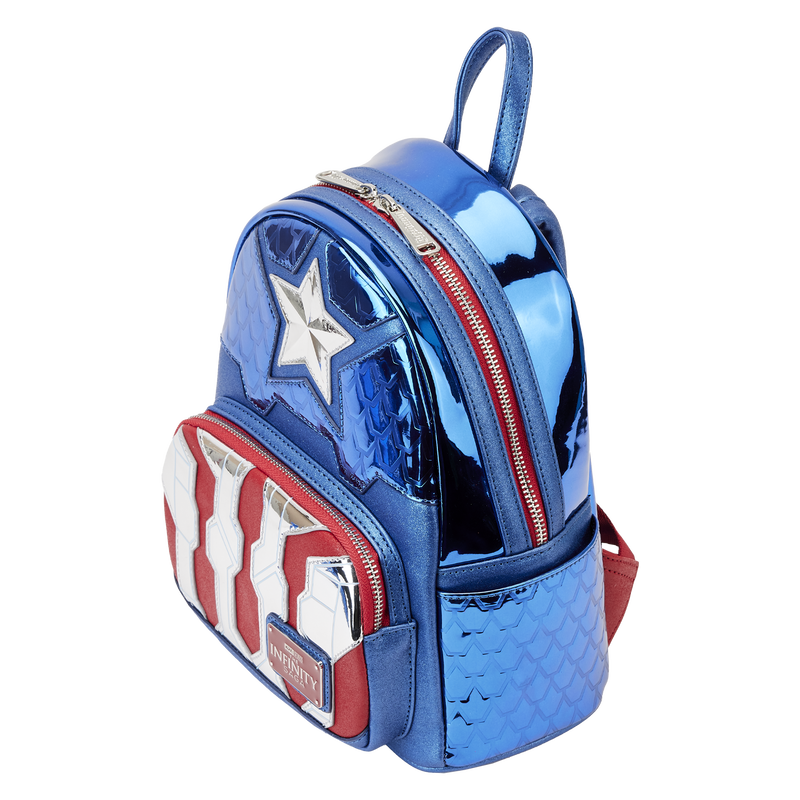 Marvel Loungefly Shine Captain America Cosplay Mini Backpack