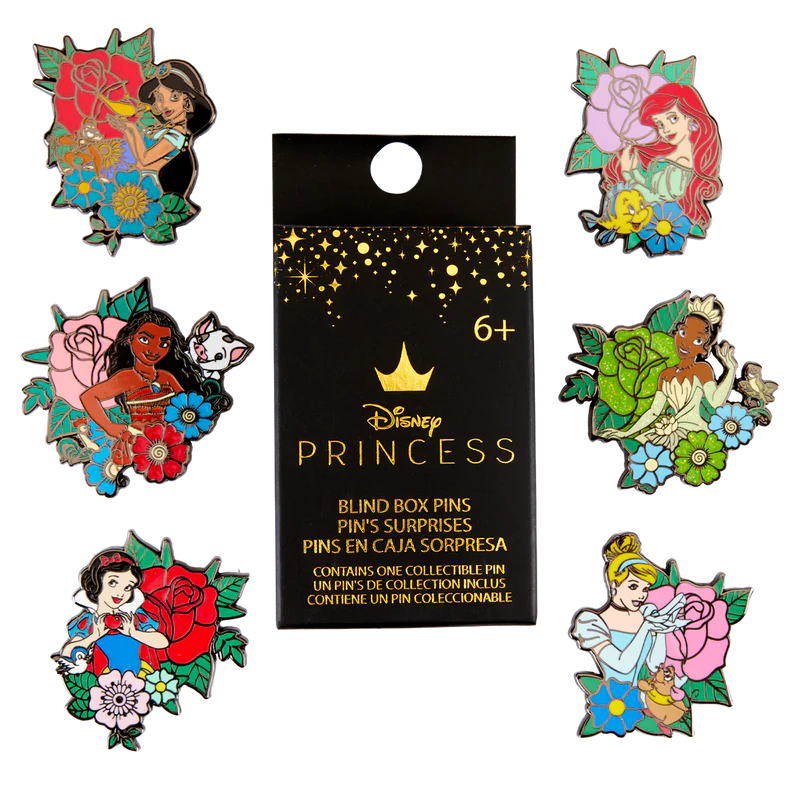 Disney - Loungefly Princess Tattoo Blind Box Pins.