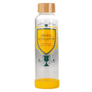 Harry Potter - Water Bottle Glass Proud Hufflepuff