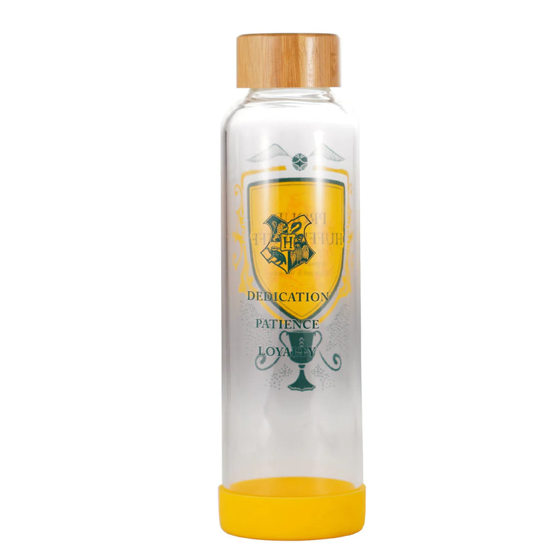 Harry Potter - Water Bottle Glass Proud Hufflepuff