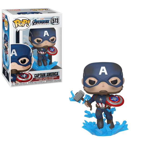 Pop! Marvel: Avengers Endgame Pop! Vinyl Figure - Capt America w/Broken Shield & Mjolnir